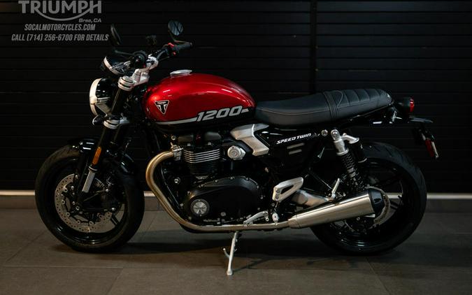 2025 Triumph Speed Twin 1200 Carnival Red/Sapphire Black