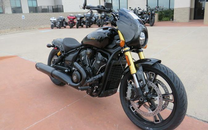 2026 Indian Motorcycle® 101 Scout® Black Crystal with Super Graphite