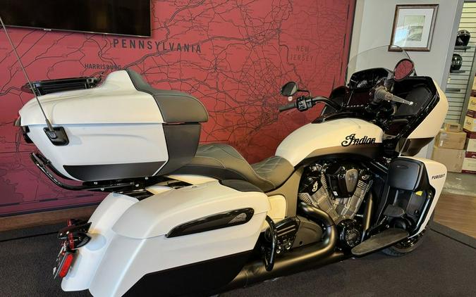 2024 Indian Motorcycle® Pursuit® Dark Horse® w/PowerBand Audio Pkg Icon Ghost White Metallic Smoke