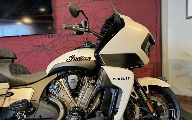 2024 Indian Motorcycle® Pursuit® Dark Horse® w/PowerBand Audio Pkg Icon Ghost White Metallic Smoke