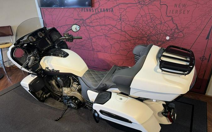 2024 Indian Motorcycle® Pursuit® Dark Horse® w/PowerBand Audio Pkg Icon Ghost White Metallic Smoke