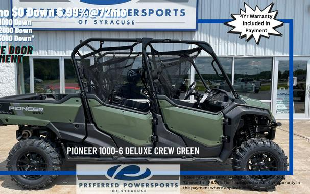 2023 Honda Pioneer 1000-6 Deluxe Crew Green