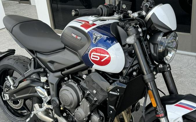 2024 Triumph Trident 660 Triple Tribute Edition Snowdonia White