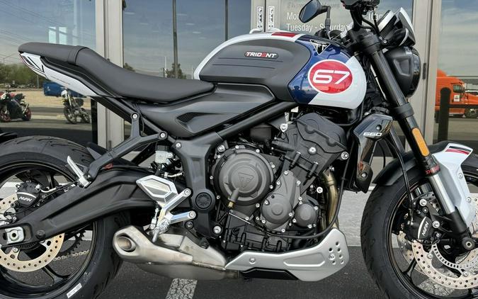 2024 Triumph Trident 660 Triple Tribute Edition Snowdonia White