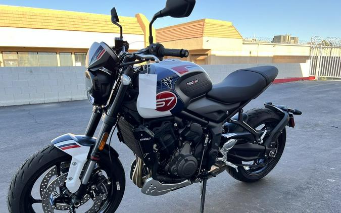 2024 Triumph Trident 660 Triple Tribute Edition Snowdonia White