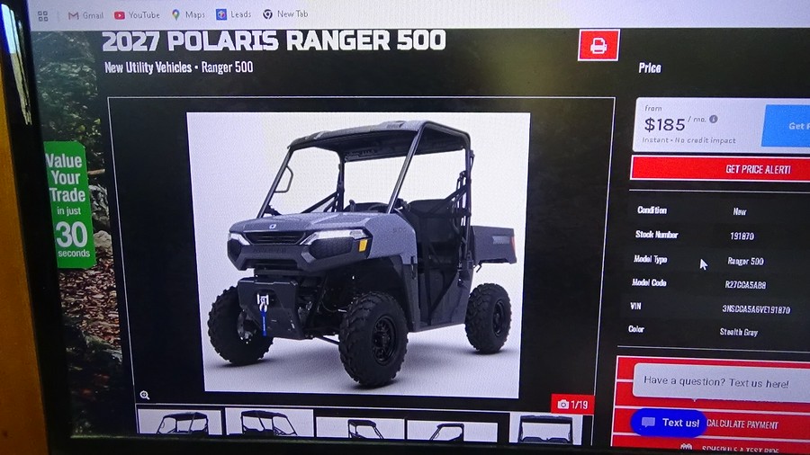 2027 Polaris Ranger 500