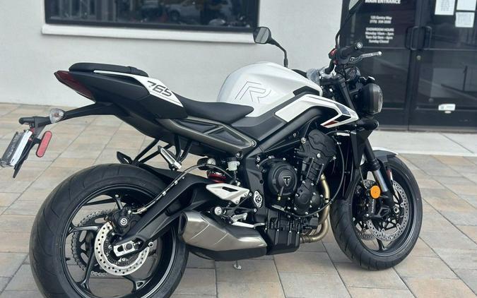 2024 Triumph Street Triple 765 R Crystal White