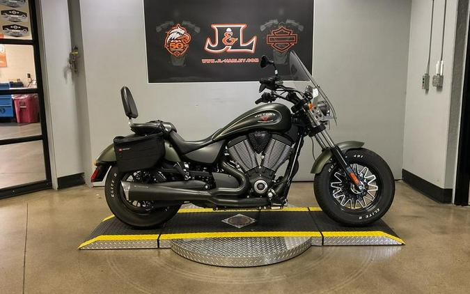 2016 Victory Motorcycles® Gunner® Suede Green Metallic with Black
