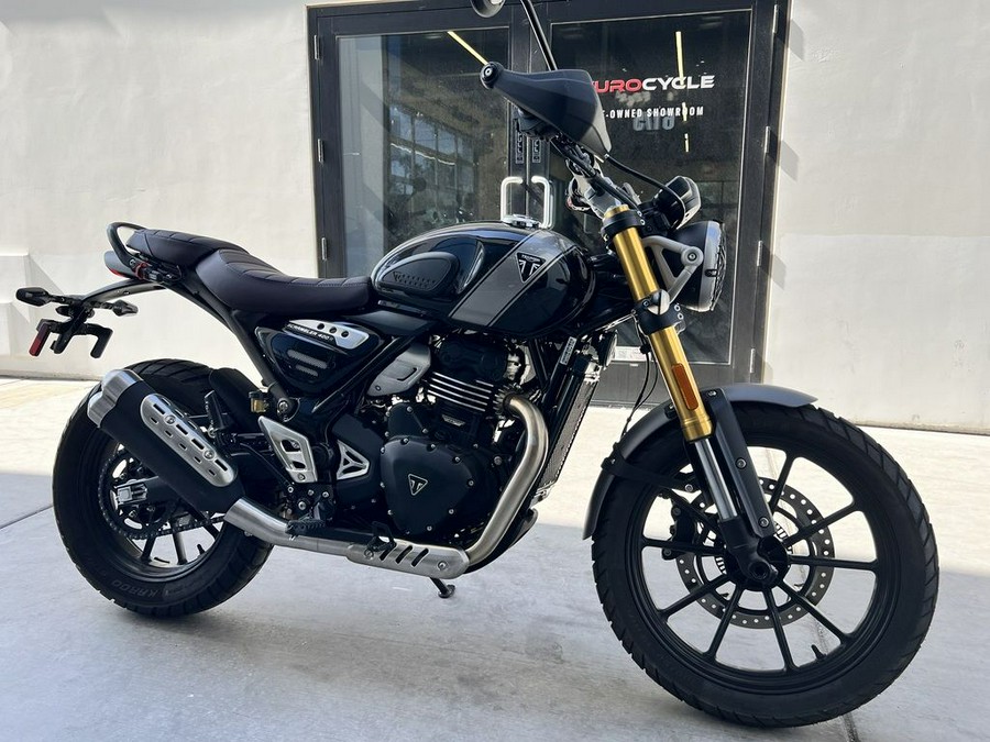 2024 Triumph Scrambler 400 X Phantom Black / Silver Ice