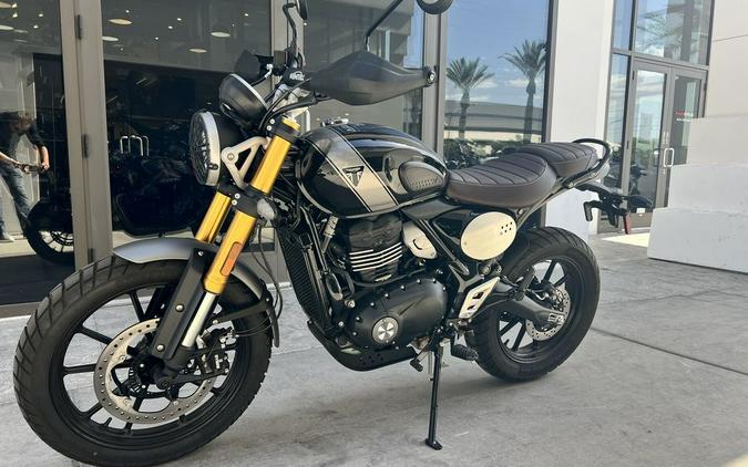 2024 Triumph Scrambler 400 X Phantom Black / Silver Ice