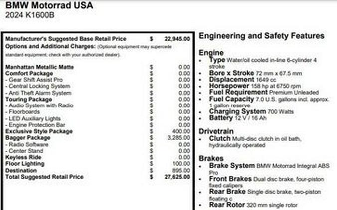 2024 BMW K 1600 B