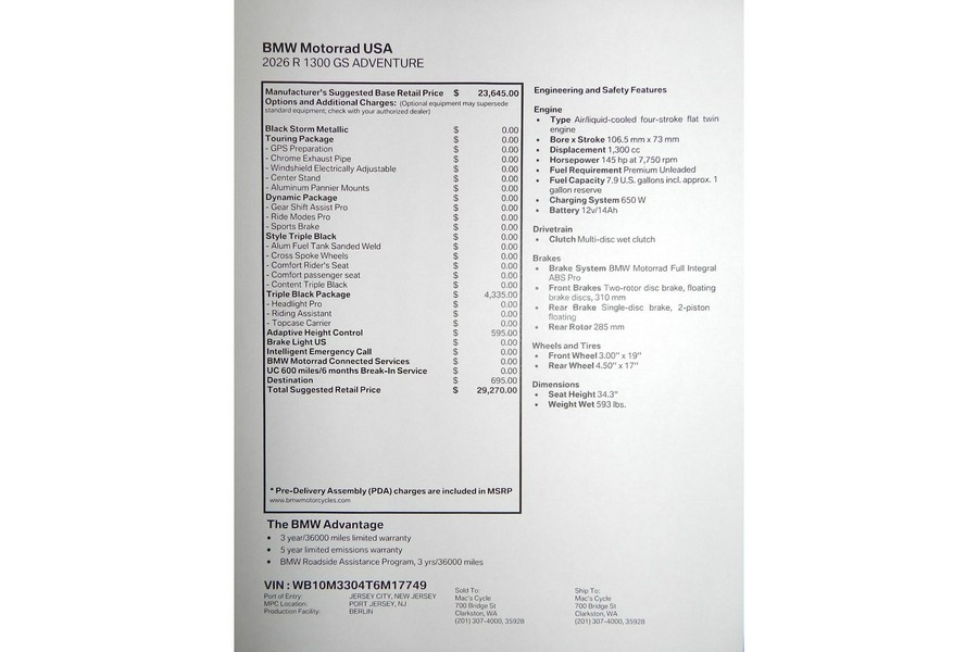 2026 BMW R 1300 GS ADVENTURE