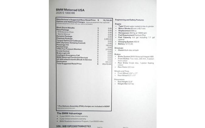 2026 BMW S 1000 RR
