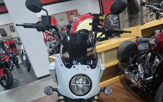 2025 Indian 101 Scout Ghost White Metallic With Graphics