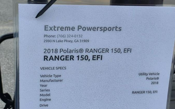 2018 Polaris Ranger® 150 EFI