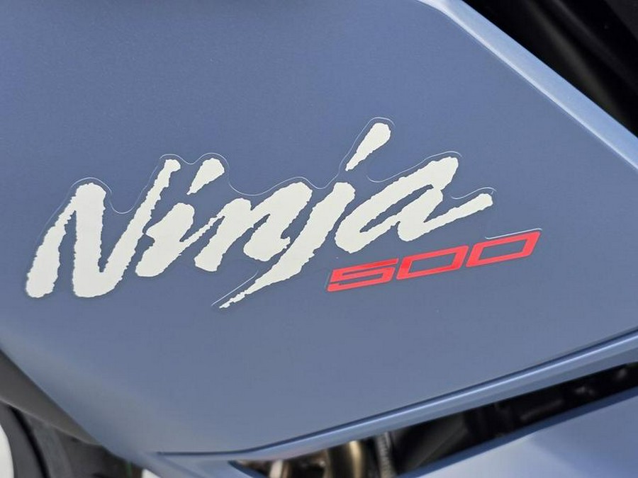 2026 Kawasaki Ninja® 500 ABS Metallic Matte Twilight Blue