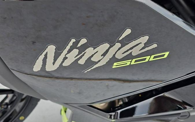 2026 Kawasaki Ninja® 500 ABS Metallic Yellowish Green/Ebony