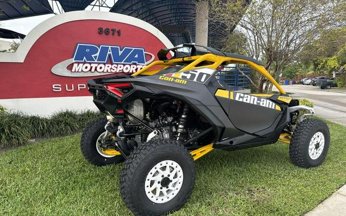 2024 Can-Am® Maverick R X RS with Smart-Shox Carbon Black & Neo Yellow