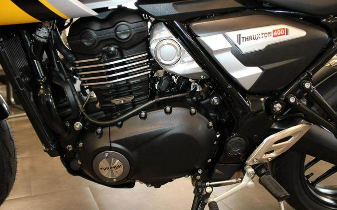 2026 Triumph Thruxton 400 Metallic Racing Yellow / Aluminium Silver