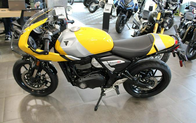 2026 Triumph Thruxton 400 Metallic Racing Yellow / Aluminium Silver