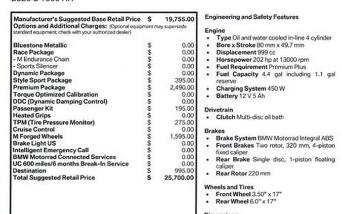 New 2026 BMW S 1000 RR