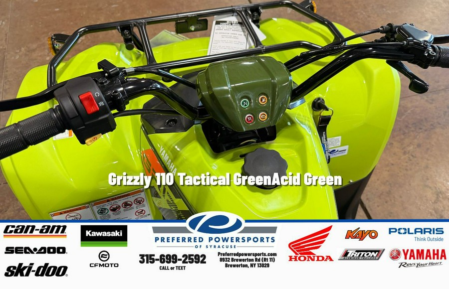 2026 Yamaha Grizzly 110 Tactical Green/Acid Green