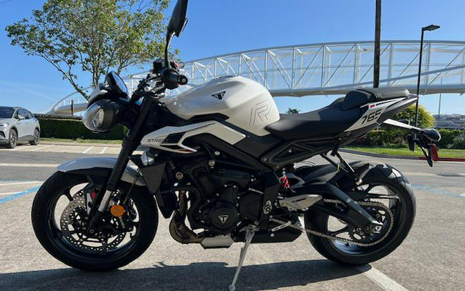 2024 Triumph Street Triple 765 R Crystal White Metallic