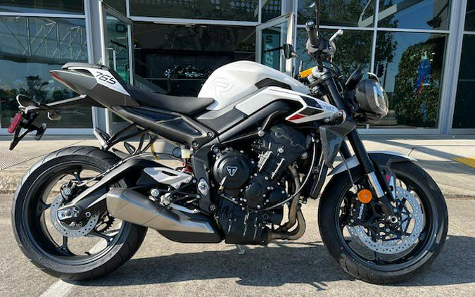 2024 Triumph Street Triple 765 R Crystal White Metallic