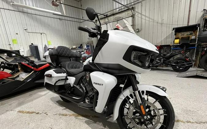 2024 Indian Motorcycle® Pursuit® Dark Horse® w/PowerBand Audio Pkg Icon Ghost White Metallic Smoke