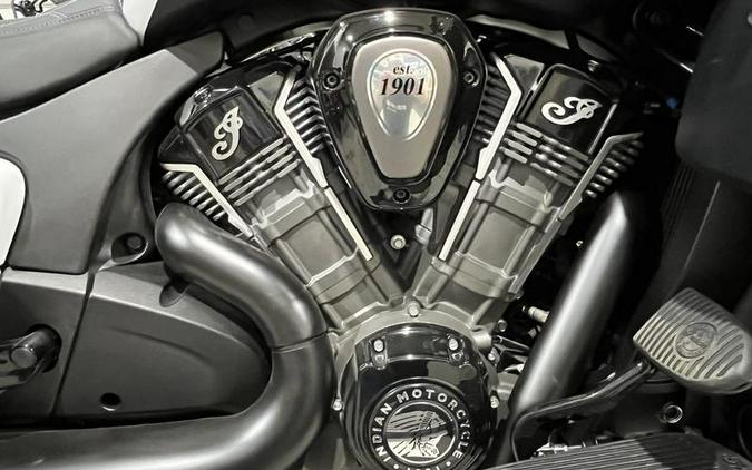 2024 Indian Motorcycle® Pursuit® Dark Horse® w/PowerBand Audio Pkg Icon Ghost White Metallic Smoke