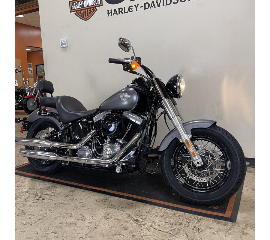 CERTIFIED PRE-OWNED 2015 Harley-Davidson Softail SlimTwo-Tone Charcoal Satin/Vivid Black Satin FLS