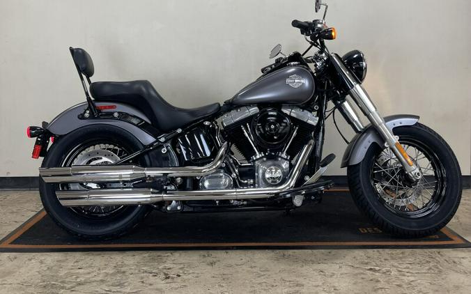 CERTIFIED PRE-OWNED 2015 Harley-Davidson Softail SlimTwo-Tone Charcoal Satin/Vivid Black Satin FLS