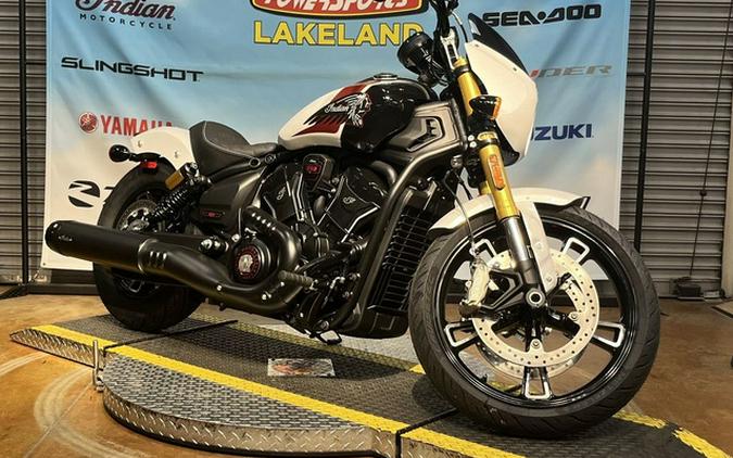 2025 Indian 101 Scout Ghost White Metallic With Graphics