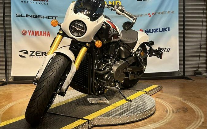 2025 Indian 101 Scout Ghost White Metallic With Graphics