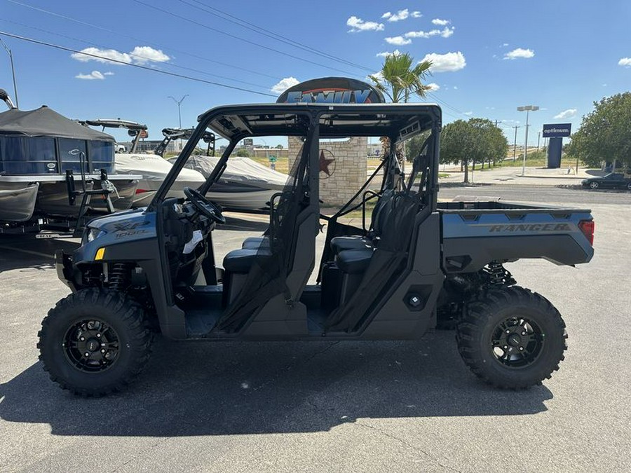 New 2025 POLARIS RANGER CREW XP 1000 PREMIUM BLUE SLATE METALLIC SMOKE