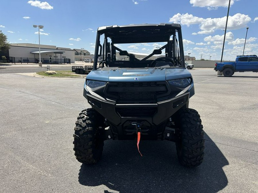 New 2025 POLARIS RANGER CREW XP 1000 PREMIUM BLUE SLATE METALLIC SMOKE