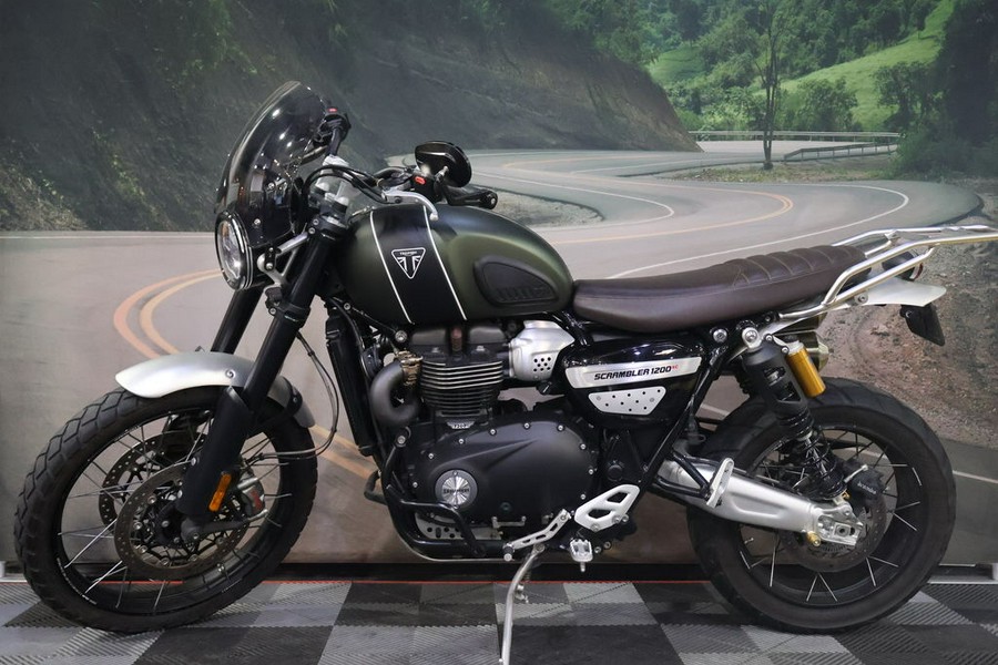 2022 Triumph Scrambler 1200 XC Matt Khaki Green Matt Jet Black