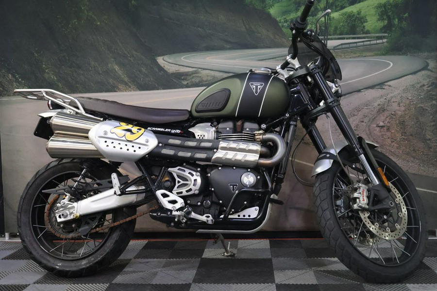 2022 Triumph Scrambler 1200 XC Matt Khaki Green Matt Jet Black