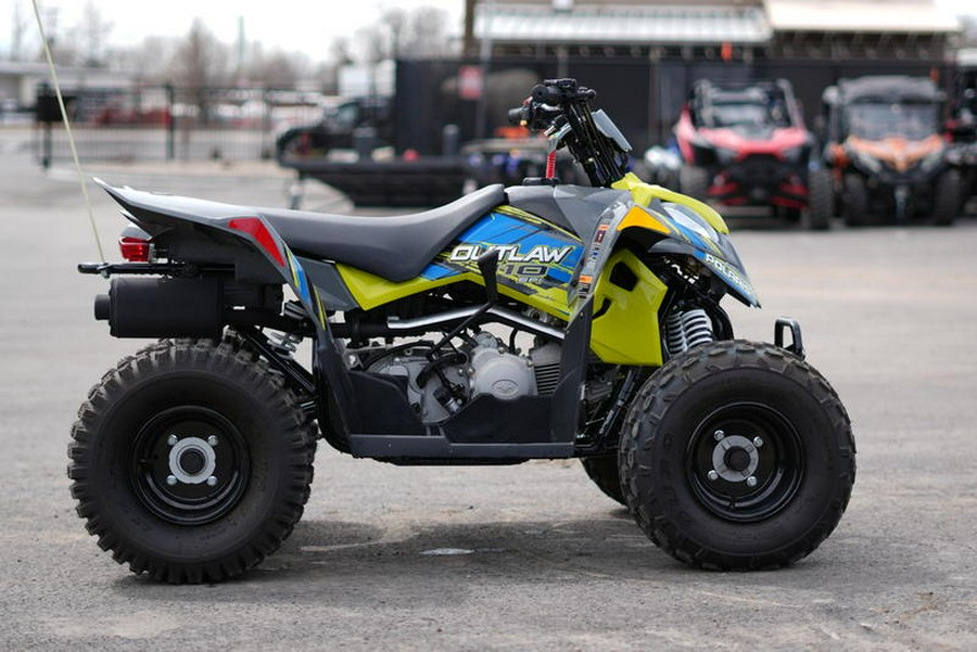 2023 Polaris® Outlaw 110 EFI Avalanche Gray/Lime Squeeze