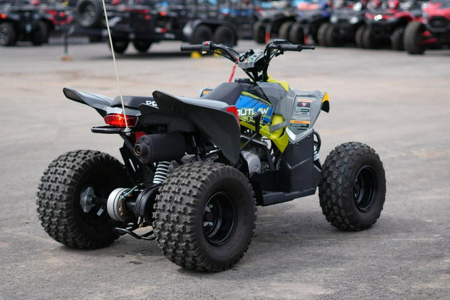 2023 Polaris® Outlaw 110 EFI Avalanche Gray/Lime Squeeze