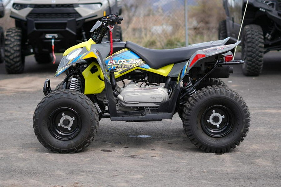 2023 Polaris® Outlaw 110 EFI Avalanche Gray/Lime Squeeze