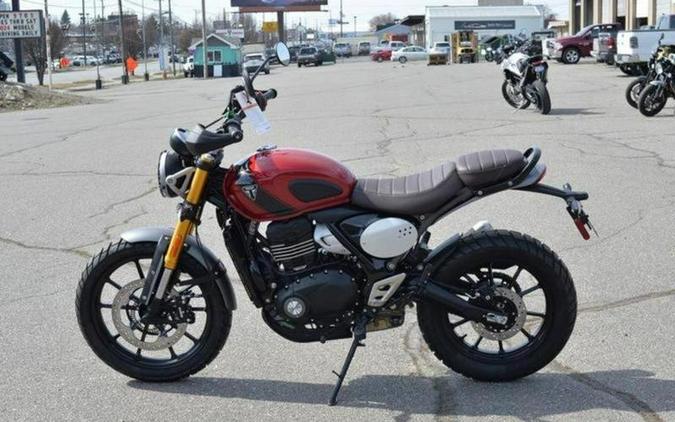 2024 Triumph Scrambler 400 X Carnival Red / Phantom Black