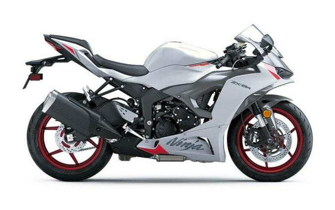 2024 Kawasaki Ninja ZX-6R ABS Pearl Robotic White/Metallic Gra