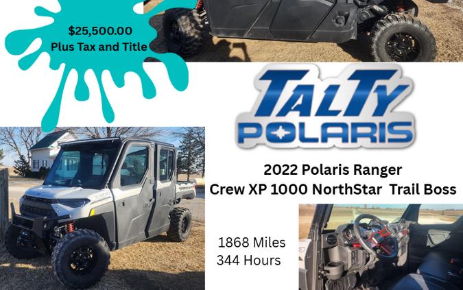 2022 Polaris RANGER CREW XP 1000 NorthStar Edition Trail Boss Ghost Gray