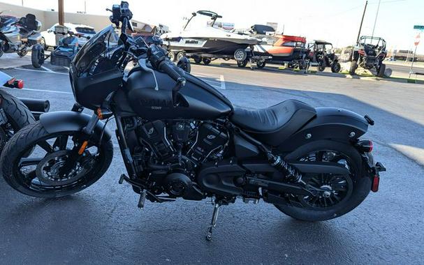 New 2025 INDIAN MOTORCYCLE SPORT SCOUT LIMITED BLACK SMOKE 49ST LIMITED