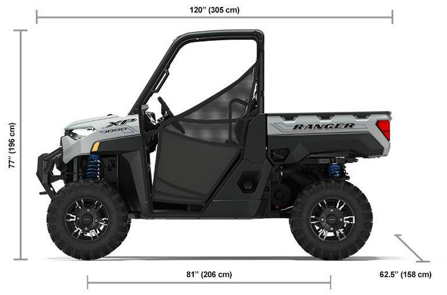 2022 Polaris RANGER XP 1000 Premium Ghost White Metallic+Full Cab+Heat!!