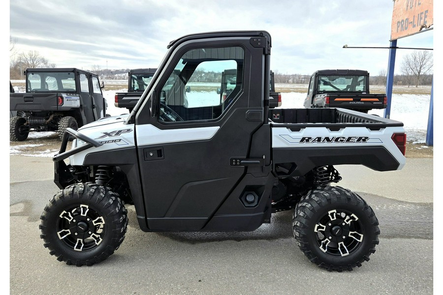 2022 Polaris RANGER XP 1000 Premium Ghost White Metallic+Full Cab+Heat!!