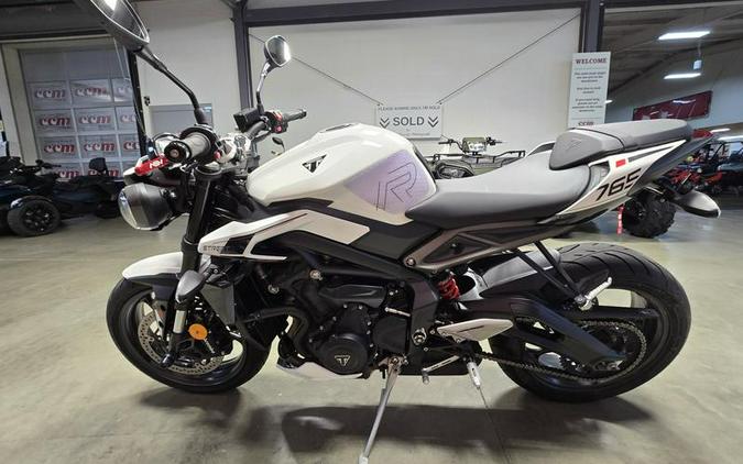 2024 Triumph Street Triple 765 R Crystal White