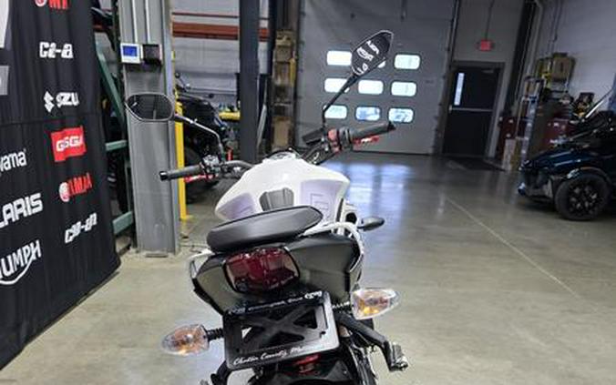 2024 Triumph Street Triple 765 R Crystal White