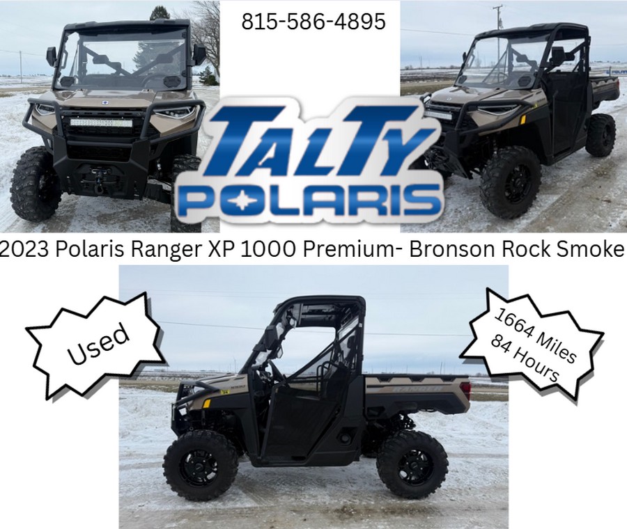 2023 Polaris RANGER XP 1000 Premium Bronson Rock Smoke